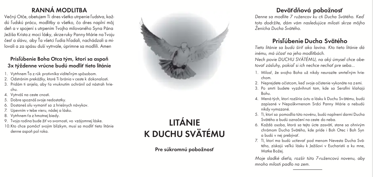 Ruženec k úcte Ducha Svätého  (od Williama Kamma)